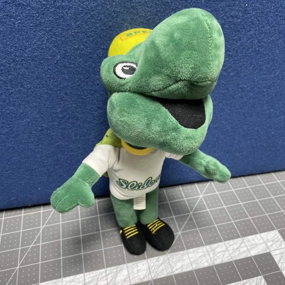 Speedy Slider mascot Stuffed Turtle Springfield Sliders Prospect League Illinois